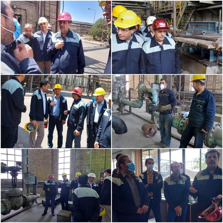 بازديد مديرعامل ذوب آهن اصفهان از تعميرات کارگاه اکسيژن