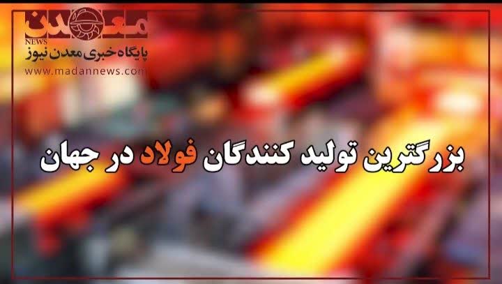 بزرگترين توليدکنندگان فولاد در جهان