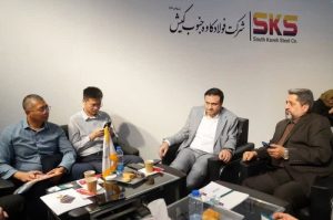 استقبال هیئت‌های تجاری خارجی از غرفه فولاد کاوه جنوب کیش در ایران اکسپو ۲۰۲۵