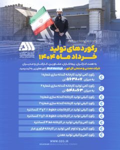  درخشش گل‌گهر در خرداد ۱۴۰۴؛ ثبت ۹ رکورد جدید در تولید کمی و کیفی