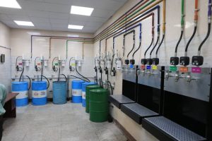 راه‌اندازی انبار مکانیزه روغن در فولاد خوزستان