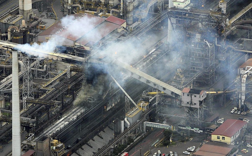 انفجار بامدادی در کارخانه فولاد نیپون هوکایدو
