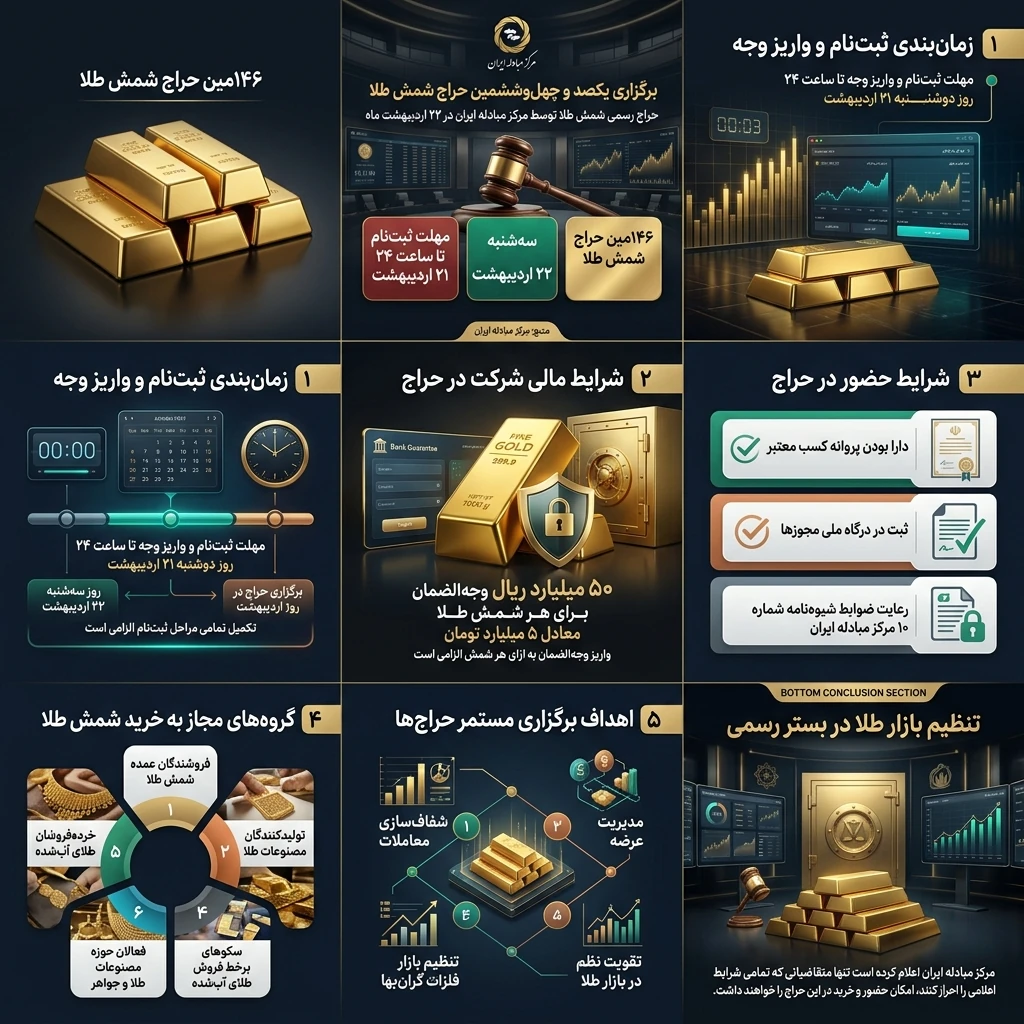 حراج تازه شمش طلا در راه است؛ فعالان مجاز بازار آماده می‌شوند